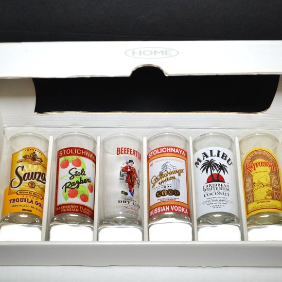 Set Of 6 Shot Glasses New In Box Various Brands Barware Decor - Picture 9 of 9